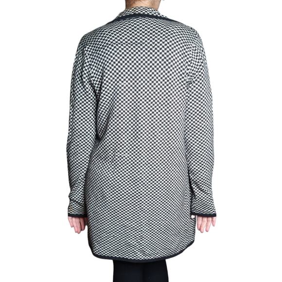 Joie Yanet Tweed Sweater size Large Open Houndstooth Wool Cashmere MSRP $220 - Picture 5 of 8